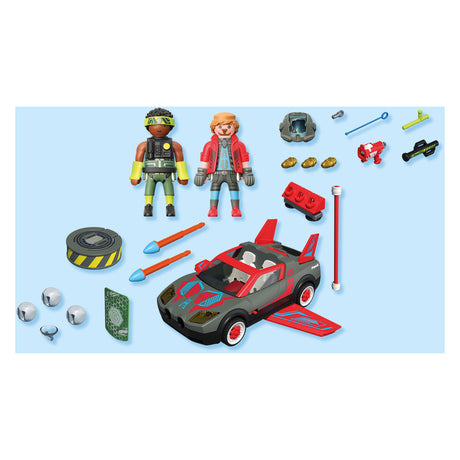 Playmobil | Helden | multifunktionales Heldenfahrzeug | Spielzeug ab 4 Jahren | Geschenk für Kinder | vielseitiges Actionfahrzeug | mit Schießfunktion Spielfigur | 71832