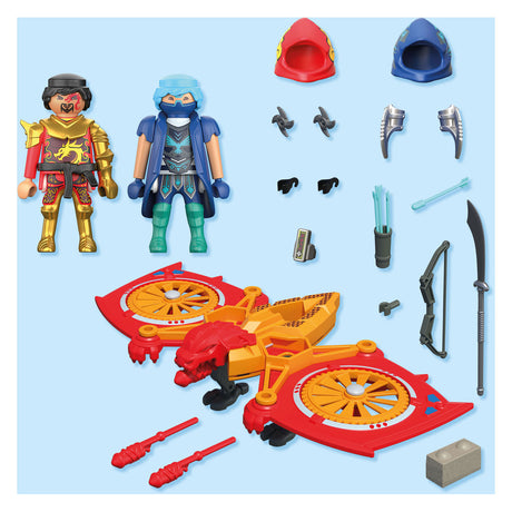 Playmobil | Helden | Held Drohne vs. böser Ninja | Spielzeug ab 5 Jahren | Geschenk für Kinder | mit Drohnen-Spielfiguren für abenteuerliche Rollenspiele | 71833