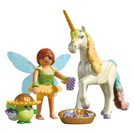Playmobil 71840 Sammel-Einhorn, Regenblume mit Fee | 2 Stk