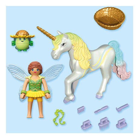 Playmobil 71840 Sammel-Einhorn, Regenblume mit Fee | 2 Stk