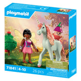 Playmobil | magische Einhörner | Sammlerstück Einhorn Rose mit Fee | fantasievolles Spielset für Einhorn-Fans | austauschbare Accessoires mit zauberhaften Details | perfektes Geschenk für Kinder ab 4 Jahren | 71841