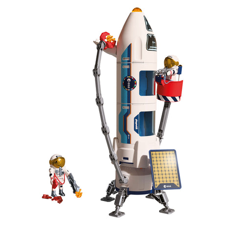 Playmobil Space ESA Mars-Forschungsrakete | modulare Rakete mit Startrampe und 2 Astronauten | hochwertiges Weltraum-Spielzeugset | für Kinder ab 4 Jahren | 72011