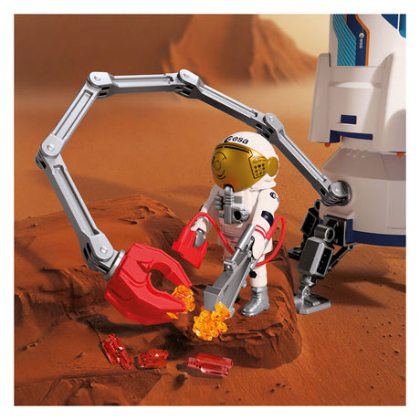 Playmobil Space ESA Mars-Forschungsrakete | modulare Rakete mit Startrampe und 2 Astronauten | hochwertiges Weltraum-Spielzeugset | für Kinder ab 4 Jahren | 72011
