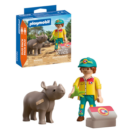Playmobil duopack ranger met neushoorn - 72025
