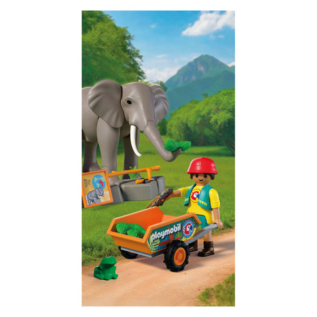 Playmobil Animals Friends Elefant mit Tierpfleger – 72068