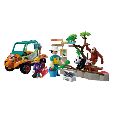Playmobil Tiere Freunde Zoo Tierpfleger mit Fahrzeug – 72072