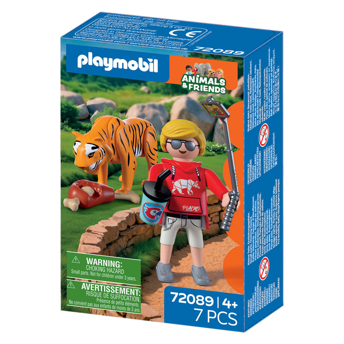 Playmobil animals friends dierentuin tijger en bezoeker -72089