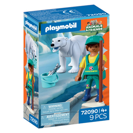 Playmobil animals friends dierentuin ijsbeer en dierenverzorger - 72090