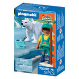 Playmobil animals friends dierentuin ijsbeer en dierenverzorger - 72090