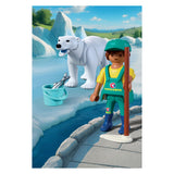 Playmobil animals friends dierentuin ijsbeer en dierenverzorger - 72090