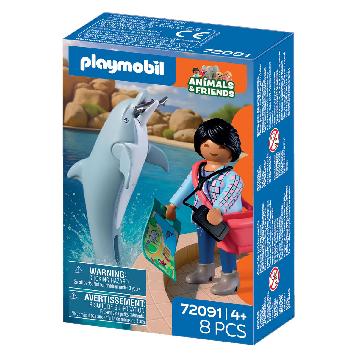 Playmobil animals friends dierentuin dolfijn en bezoeker - 72091