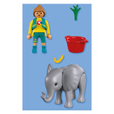 Playmobil animals friends dierentuin babyolifant en dierenverzorger - 72092