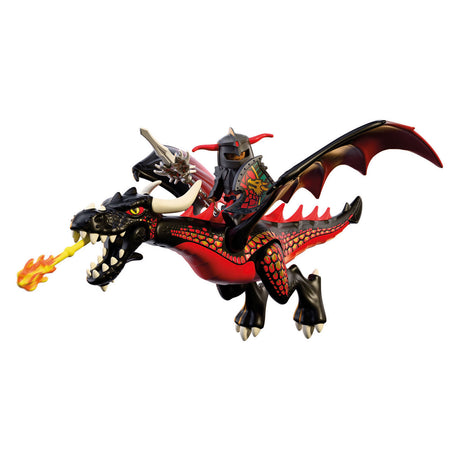 Playmobil Ritterspielset schwarzer Drache mit Ritter – Fantasy-Abenteuer.