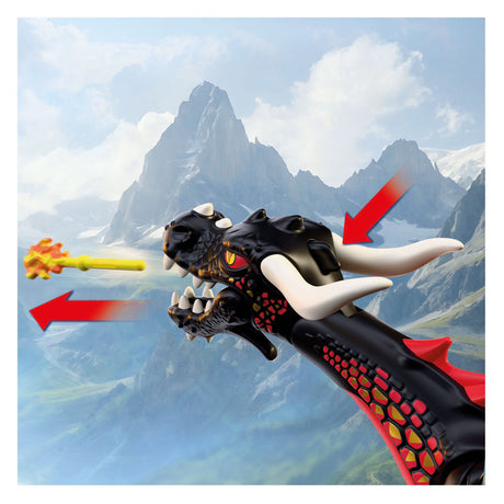 Playmobil Ritterspielset schwarzer Drache mit Ritter – Fantasy-Abenteuer.