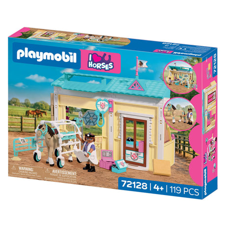 Playmobil horses dierenartsenpraktijk speelset met accessoires - 72128.