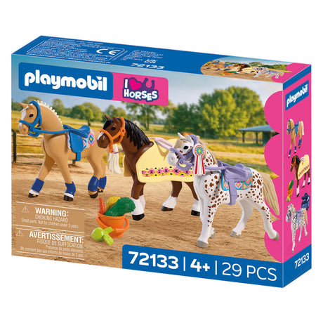 Playmobil horses drie verzamelpaarden - 72133
