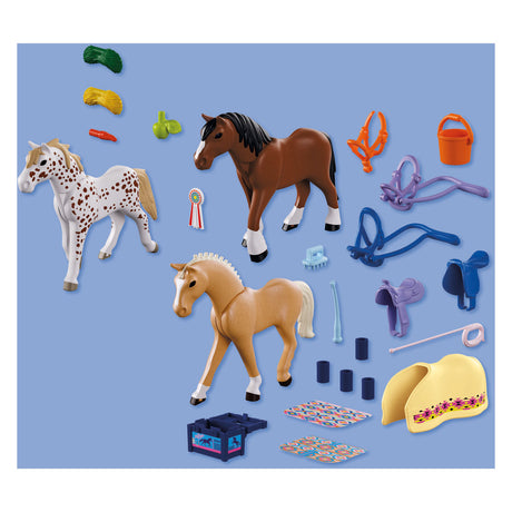 Playmobil horses drie verzamelpaarden - 72133