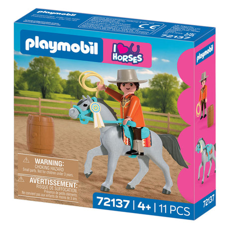 Playmobil horses western speelgoedset paardrijden met accessoires.