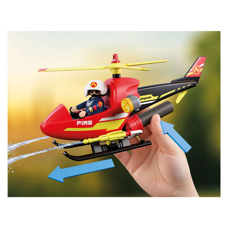 Playmobil city action brandweerhelikopter - speelgoed met watertank.