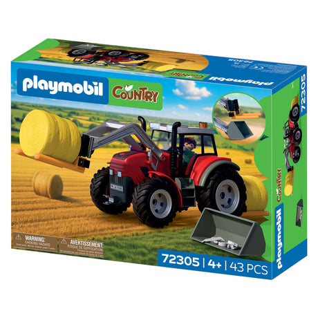 Playmobil country tractor speelgoed met hooibalen - boerderij set.