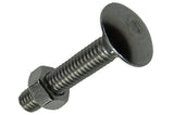 Mack 1019915 - houtbout + moer roestvrijstaal 4 st m8 x 40 mm | 5 stuks
