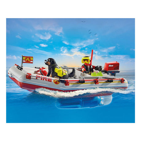 Playmobil Actionhelden Feuerwehrboot mit Wasserscooter – 71464