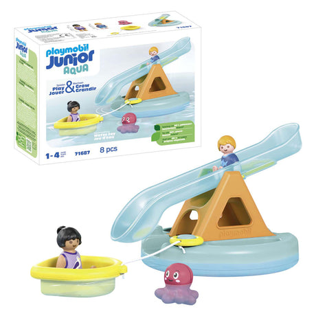 Playmobil Junior-Schwimminsel mit Wasserrutsche – 71687