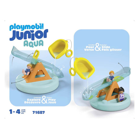 Playmobil Junior-Schwimminsel mit Wasserrutsche – 71687