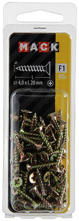 Mack 1017969 - spaanplaatschroef vz kop geelverz. 80st 4,0 x 20 mm | 5 stuks