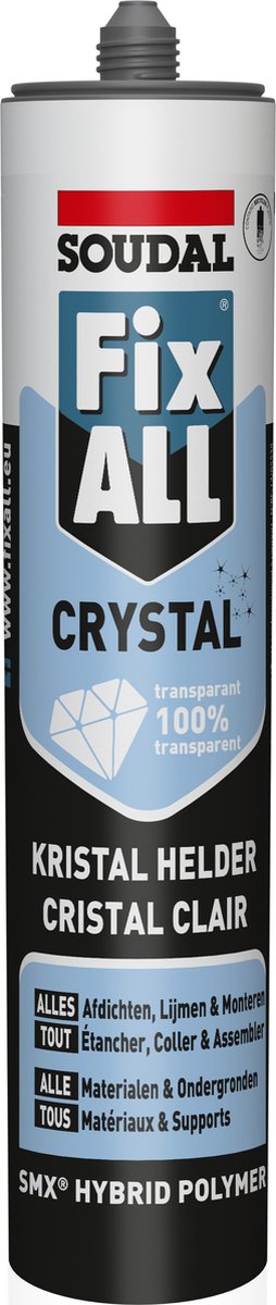 Soudal Fix – ganz aus Kristall | Kleb- und Fugendichtstoff | transparent | 290 ml – 110980