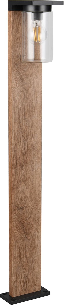 Trio ardila - Mastleuchte - Holzelement - exkl. 1x E27 4 W - - Außenbeleuchtung - IP44