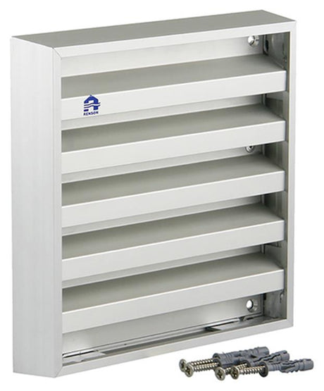 Renson 1006232 - muurrooster opbouw 431 alu f1 165x165mm | 2 stuks