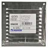 Renson 1006356 - schoepenrooster vlak 438 inox 150x150mm | 5 stuks