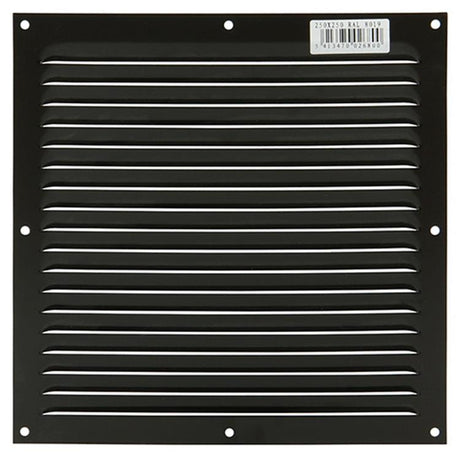 Renson 1006310 - schoepenrooster vlak alu ral 8019 250x250mm | 10 stuks