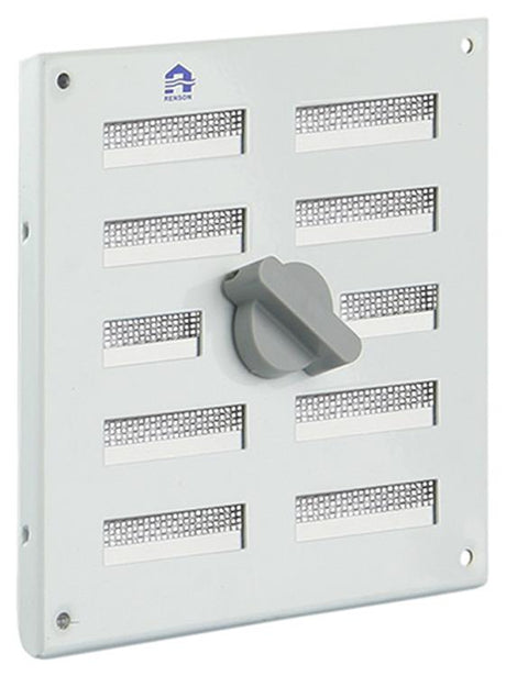 Renson 1006325 - regelbare rooster opb. 4037 alu ral 9010 155x155mm | 2 stuks