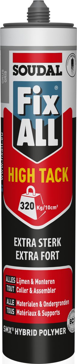Soudal fix all high tack grijs