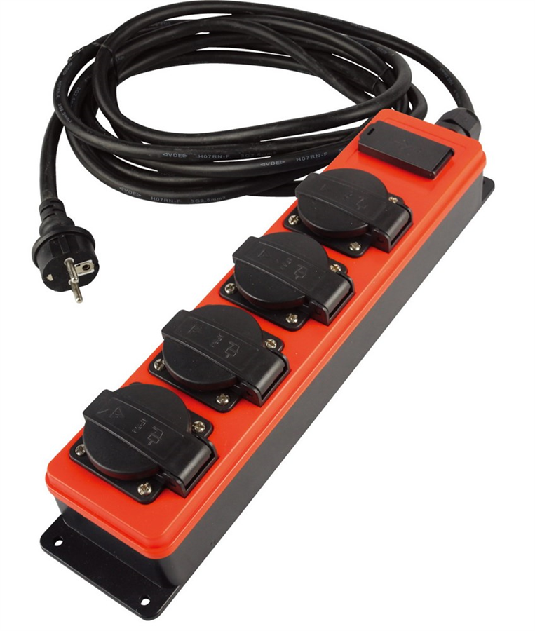 Tischsteckdose 4-V RA und USB 5mtr 3x2,5
