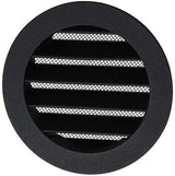 Renson 1057993 - inbouw rond schoepenr met gaas434r dia 100 ral 9005 zwart | 10 stuks