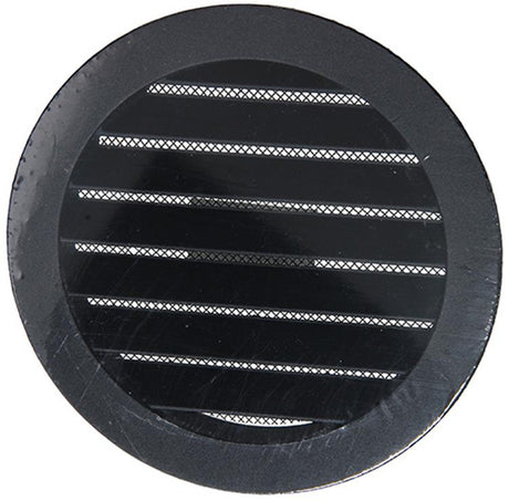 Renson 1057994 - inbouw rond schoepenr met gaas434r dia 125 ral 9005 zwart | 10 stuks