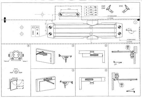 Yale 1019236 - hydraulische deurpomp multiforce 2-3-4 | 1 stuks