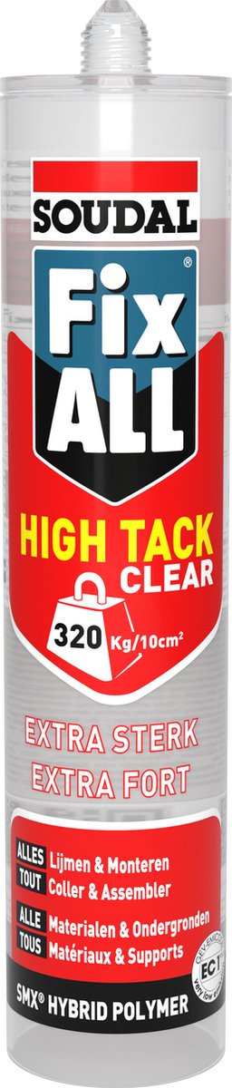Soudal Fix – alles klar mit hoher Klebrigkeit | Klebedichtstoff | transparent | 290 ml - 130276