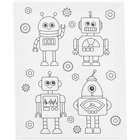 Kreativunternehmen https: www.cchobby.nl Malerei Leinwand-mit-Druck-Roboter-d-1-6-cm-dimensions-24x30-cm-360-gr-1-Stück