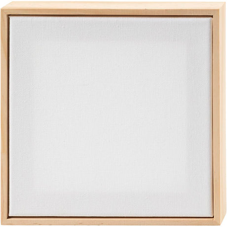 Creativ Company Keilrahmen mit Rahmen, Größe 15,8x15,8 cm, 280 g, weiß, 1 Stück
