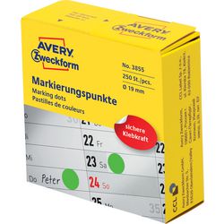 Avery Markierungspunkte grün 250 Stück 19 mm