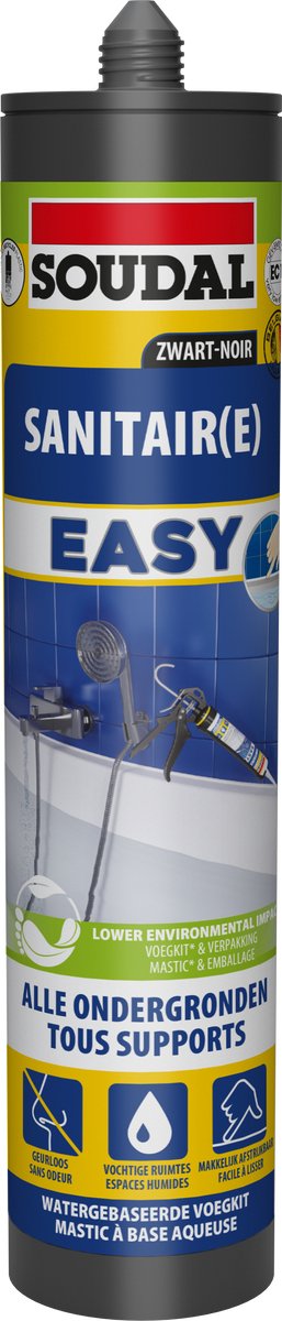 Soudal easy sanitair kit zwart