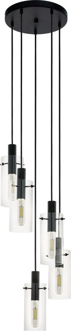 Eglo montefino hanglamp - e27 - ø 35 cm - zwart