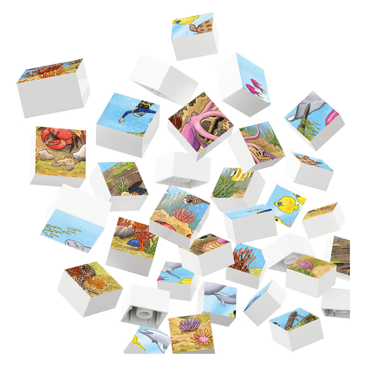 Hubelino -Block -Puzzle Unterwasserwelt, 35st.