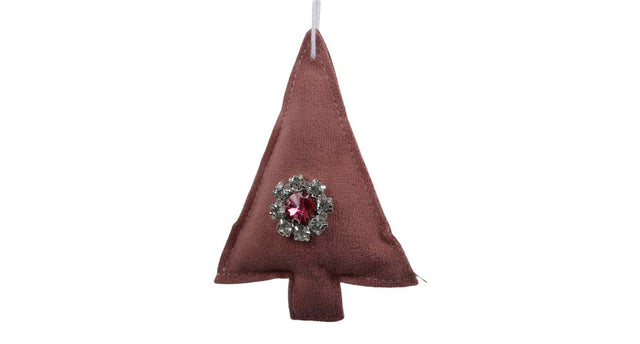 Pb. 4 fabric trees hanging pink 8,5x13 cm