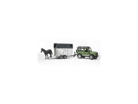 Bruder Auto Jeep Landrover mit Pferdeanhänger