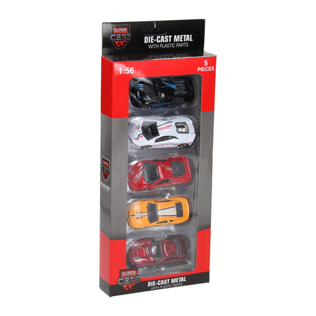 Johntoy Super Cars sterben Cast Car, 5st.